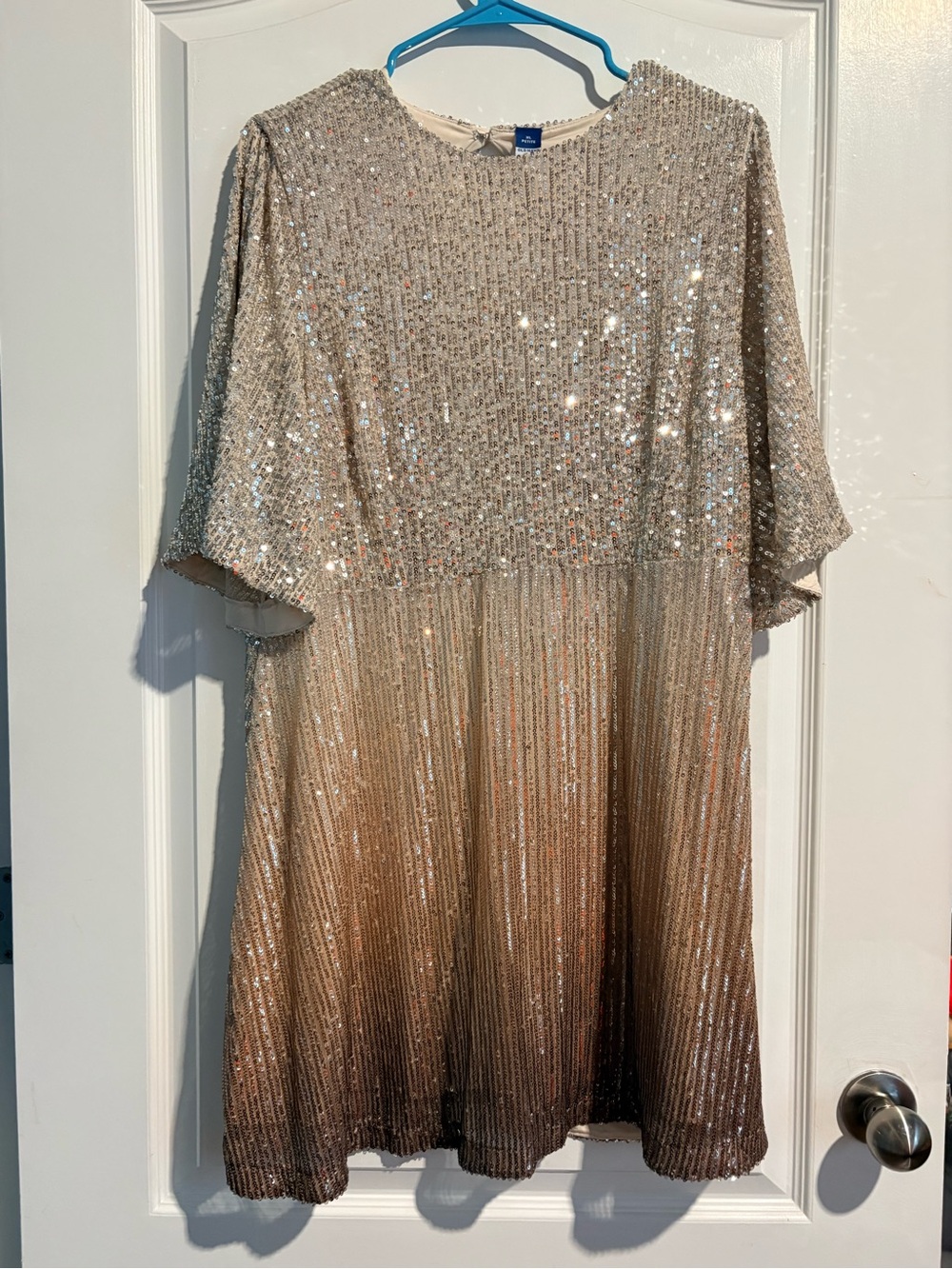 Old Navy Sequin Ombre Mini Dress in Champagne and Bronze